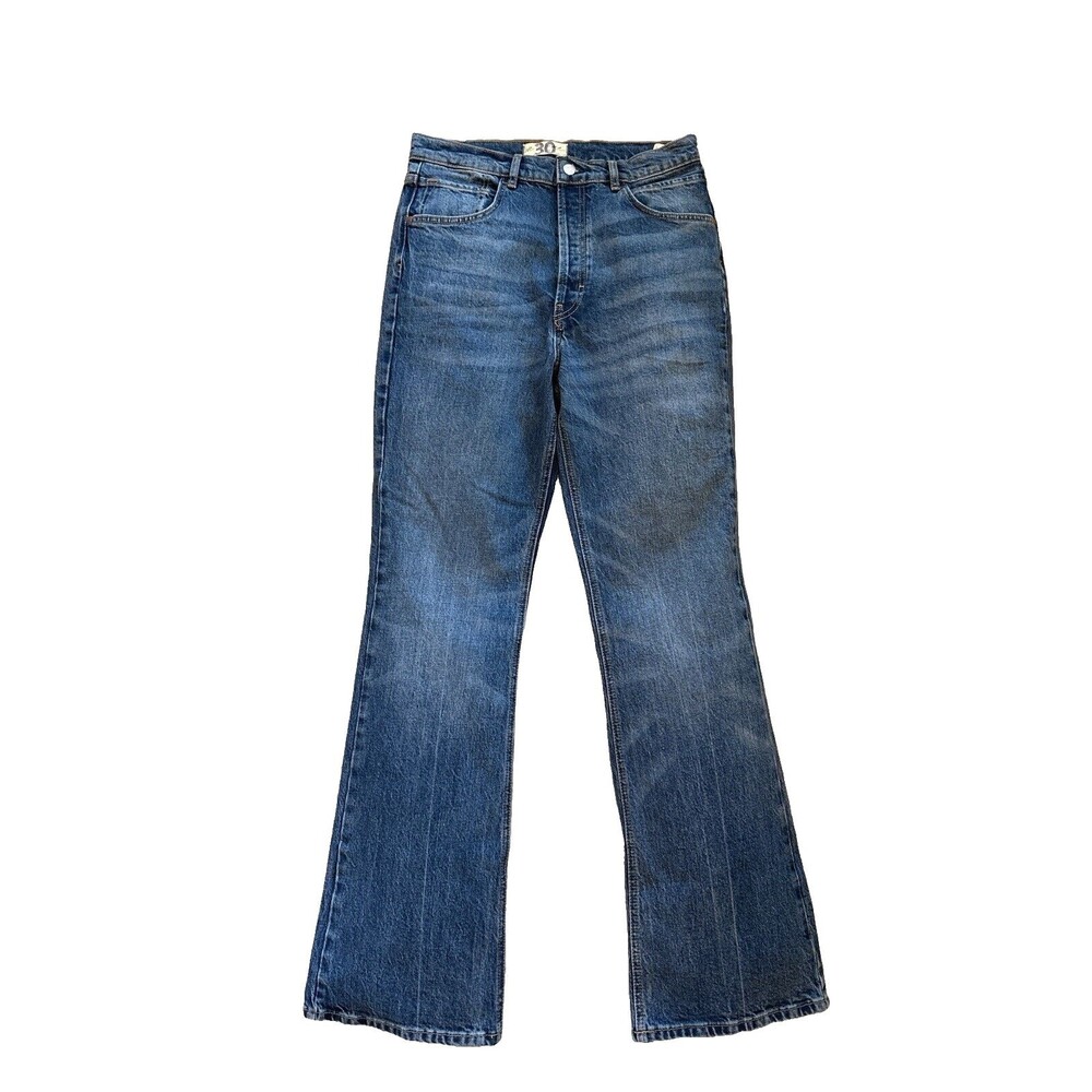 NWT Free People Women's 30 10 We The Free French Girl Flare Jean In Aura Blue